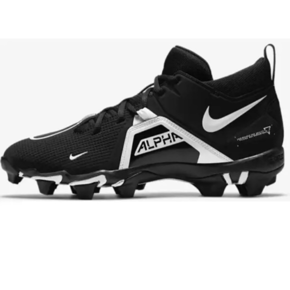 Nike Alpha Menace 3 Shark Football Cleat Black CV0584-001 mens 11.5 wide - Picture 4 of 7
